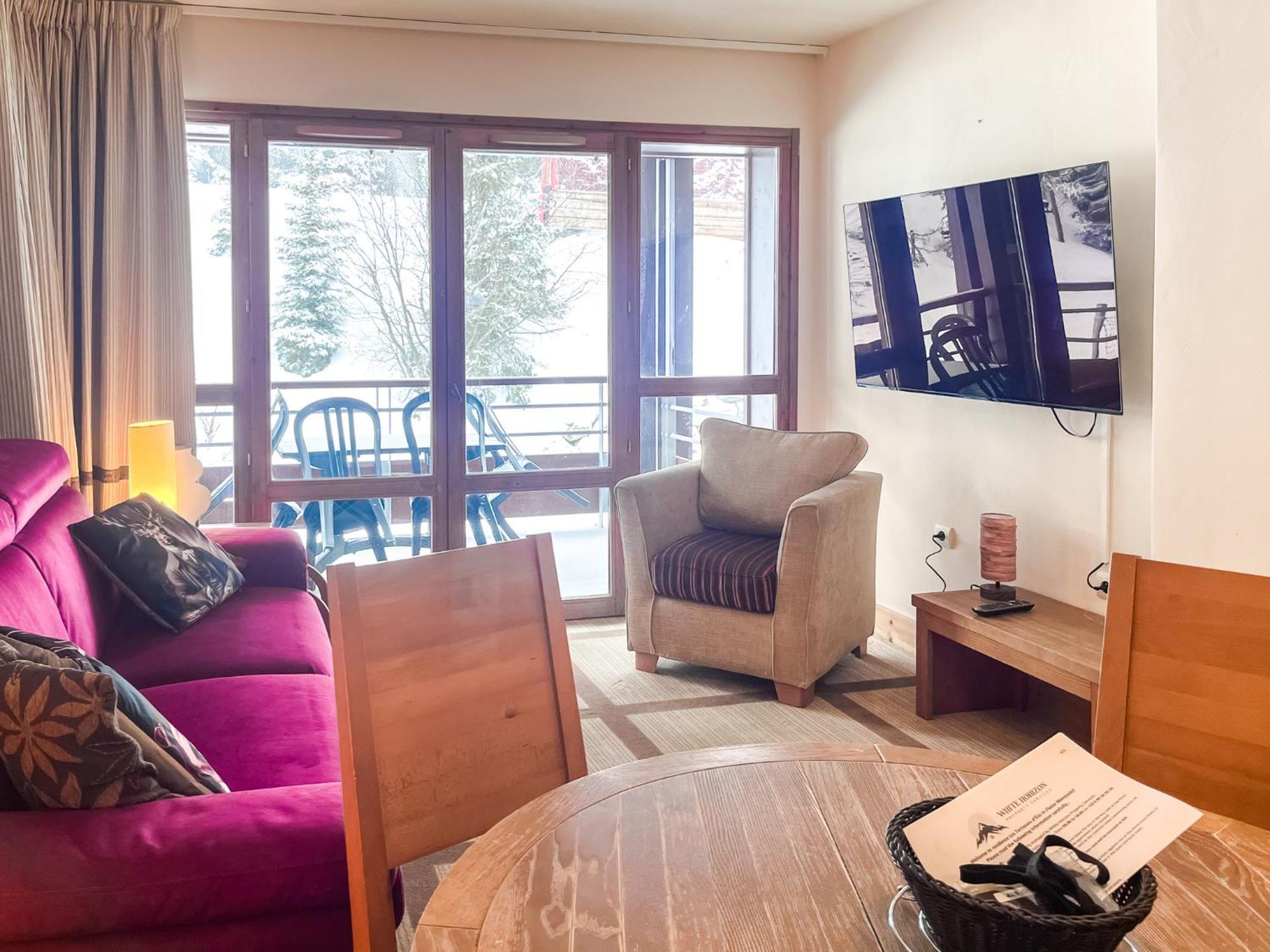 Large One-Bedroom Apartment, Wheelchair Adapted, Les Terrasses D'Eos Flaine Bagian luar foto